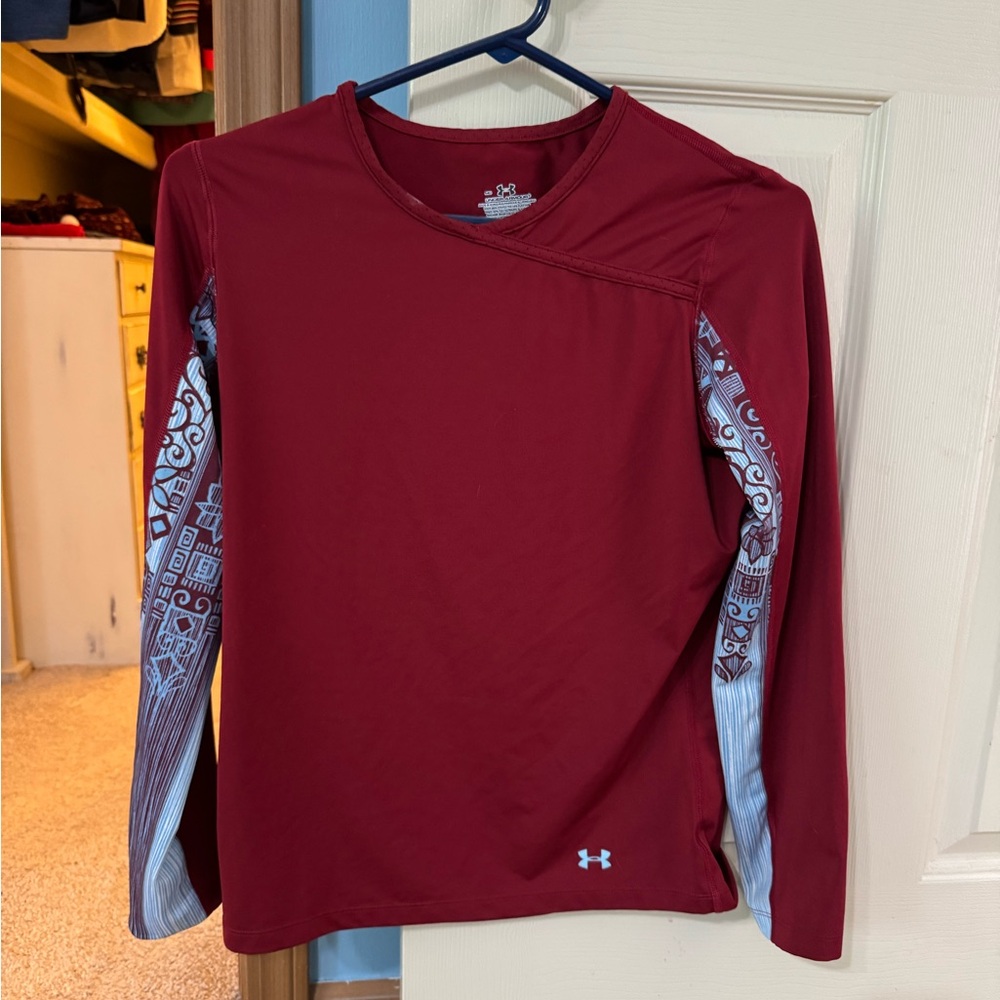 Under Armour Burgundy Long Sleeve Top
